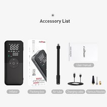 공기 펌프 에어펌프 타이어 공기주입기 무선 전기 비상 휴대용 압축기 USB 전원 출력 압력 감지 스마트 자전거 바이크 오토바이, [01] black, 01 Black
