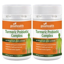 굿헬스(Good Health) 굿헬스 튜메릭(강황) 프로바이오틱(유산균) 30캡슐 X 2개, 60캡슐, 1세트