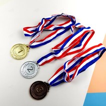 경기 축하 5cm 메달 목걸이 1P 금은동 체육 행사 경기 대회 우승 기념 운동회 시상 상 기념품, B_은