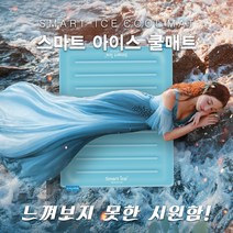 (쿨토시증정)스마트 아이스 쿨매트 - 여름 열대야 수면시 시원한 쿨매트, 하늘색
