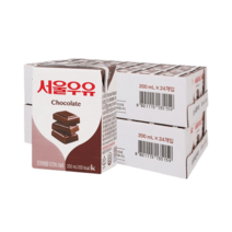 초코 멸균우유 200ml 24입+24입 (2박스)