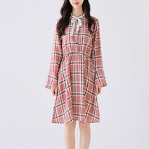 리본넥 포인트 러블리 페미닌 꾸안꾸 일상 여성원피스