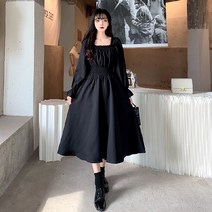 데일리 주름밴딩 우아하고 고품격스런 봄가을 원피스