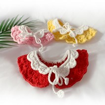 넥카라 강아지케이프 고양이스카프 목도리 애견카라넥 턱받이, 레드, M