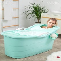 Qterra(특허브랜드) p190120325 대형 이동식 전신욕조 반신욕조 초경량, 화이트