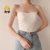 초슬림끈 나시 이너탑 여자 롱나시 기본나시
