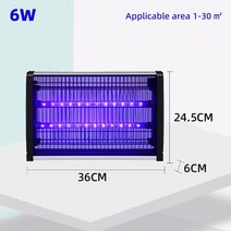 모기 스크린 LED 전기 충격 킬러 램프 벽 마운트 버그 트랩 Zapper UV 곤충 빛 다양한 시나리오, [04] AU, [02] LED light 6W