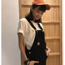 Carhartt 칼하트 빈티지 오버롤 멜빵바지 점프수트 블랙 스트라이프