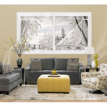 겨울철 바람막이 창문용 시골집비닐막 소품 외풍차단, 방풍비닐창문 특대300x165cm