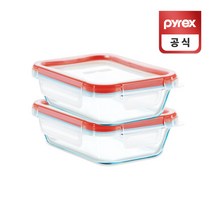 코렐 파이렉스 사각 프레쉬락 밀폐용기 473ml 2p세트, 단품