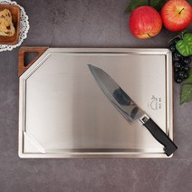 친환경 나무도마 고급원목 블랙에보니도마+304 스텐도마 단단한 내구성 양면도마, 블랙 에보니+304스텐양면도마