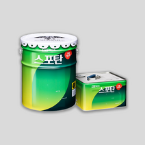 KCC페인트 스포탄 노출방수재 중도 옥상방수 20kg 녹색/회색, 녹색, 1개