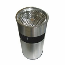 재털이 휴지통 스텐 재떨이 쓰레기통 휴지통 중 24cm, 없음