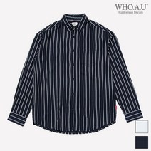 후아유 후아유 후아유 레이온 스트라이프 셔츠_WHYS92410M (P001891934)