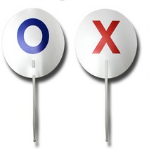OX 게임 부채 OX판 오엑스 퀴즈 팻말 피켓 행사용 소품