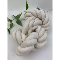 대왕 내츄럴 면로프 30mm 소분 타피스트리 마크라메 재료 실 굵은 내츄럴 면 밧줄