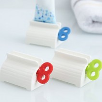 1+1 치약짜개 튜브형 핸드크림 짜개 디스펜서 돌리는 절약 다쓰기 홀더 폼클렌징 스크럽, 레드+그린