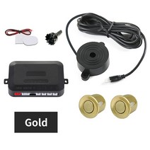 주차센서 후방감지기 차량검지기 Hippcron-자동차 주차 센서 키트 2 22mm LED 스크린 역방향 레이더 사운, 03 Gold