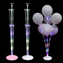 LED 풍선 다발 꽂이 컵스틱 파티 장식 용품 생일 막대, 화이트