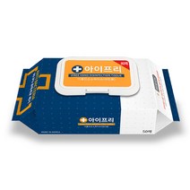 아이프리 더클린 살균 손소독티슈 캡형 80매, 1팩