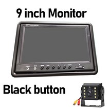 9인치 유선 자동차 모니터 TFT LCD 후면보기 주차 Rearview Night Vision 8 LED 방수 + 리버스 카메라, 02 9 inch black cam