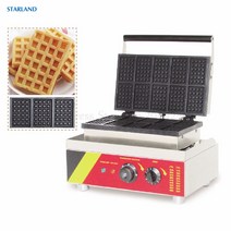 상업 직사각형 와플 기계 비 스틱 롤리 베이킹 10 와플 금형 전기 요리 장비 50HZ/60HZ, 220V, 미국, 02 220V, 01 미국
