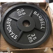 STANDARD 2.5lbs-45lbs 원판 역도 바벨 중량판 가정용 중량 홈짐 플레이트, 10파운드(2개 세트)g