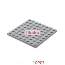 레고 호환 블록 10pcs 빌딩 부품 8x8 플레이트 하단 DIY 기본 예비 장난감 41539, [04] 10pc-light grey