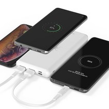 스피디 퓨어멀티 10000mAh 무선 보조배터리 흡착패드 멀티단자 C타입 WHITE, 화이트