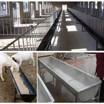 소 돼지 가축 사육 여물 먹이 사료통 식수 축산기자재, 4세대곡선형바닥1.95m플라스틱양물통