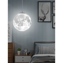 달모양 팬던트 조명 무드등 보름달 카페 샹들리에, 달직경30CM3색조명24W전구선길이1.5m