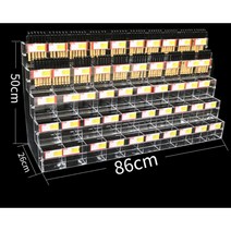 투명 아크릴 펜 문구점 매장 정리선반 디스플레이 보관함, 01.60cm 상단 펜홀더 3단