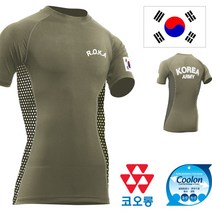 국산 어택존 쿨론 ROKA 로카 래쉬 가드 반팔 티셔츠(카키) 티셔츠
