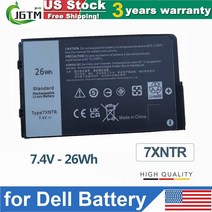 7XNTR 배터리 For Dell Latitude 7202 7212 Rugged Extreme 태블릿let 시리즈 26Wh 7.4V