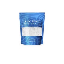 Ancient Minerals 순수 정품 제슈타인 염화 마그네슘 목욕 플레이크 - 주요 엡섬 소금보다 뛰어난 재밀봉 가능한 마그네슘 보충제 백 (748.4g/26온스)