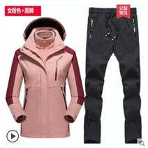 원피스보드복 키즈올인원스키복 올인원스키복 야외 남성과 여성 3in1 투피스 겨울 플러스 벨벳 패딩 바지 정장 분리형 등산 스키 복