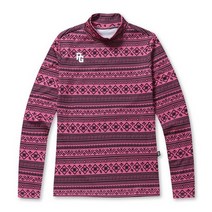 파리게이츠 파리게이츠긴팔티 C 52193TI059_PK 여성 반하이넥 기하학 라인 이너 티셔츠 52193TI059_PK