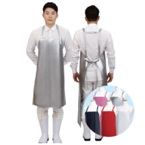 포시스 국내산 PU양면 방수 목걸이 H형 앞치마, H형 (중), 화이트