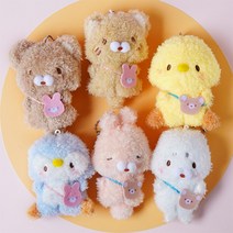 동물유치원 인형 키링 가방 자동차 차키 키링 키홀더, 여우, 1개