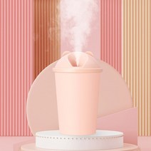 휴대용 미니 USB 초음파 가습기 300ml 아로마 에센셜 오일 디퓨저 쿨 미스트 청정기 자동차 가정용, 02 분홍색