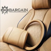 SM5 투톤 핸들커버 소프트 가죽 목쿠션 패키지, 핸들커버 원형+쿠션2P+새들브라운