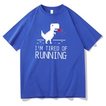 아두이노 Frontend 프로그래머 셔츠 Chrome Dino Geek 해커 코더 선물 웹 개발자 Tshirt Mens Cotton Tee I, 02 Dark Blue_01 S
