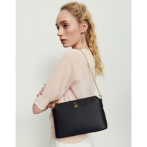 헤지스 블랙 퍼피장식 소가죽 체인숄더백 WIBA2E503BK 227624