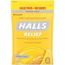 호올스 릴리프 무설탕 허니 레몬 180개입 HALLS Sugar Free Honey Lemon, 1개