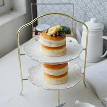 금장도금 2단 철재 접시정리대 진열선반 사무실 주방정리 미니찬장