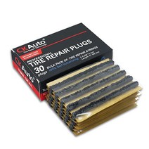 CKAuto 10.2cm(4인치) 블랙 타이어 수리 스트링 30개 튜브리스 오프로드 자동차 자전거 ATV UTV 수레 잔디깎기용 자동차 공구 플러그, Black, 4 x φ0.236 60pcs