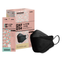 뉴크린웰 스타일 황사마스크 대형 KF94, 30개입, 4개, 블랙
