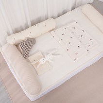 신생아 아기 침대 패드 침대맞춤 패드 (이케아 보니유아 쁘띠라뺑 벨라등), 슈퍼싱글, 아이보리, SPAD-IV