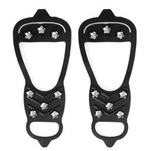 1 Pair Professional Climbing Crampons 8 스터드 미끄럼 방지 아이스 스노우 캠핑 워킹 슈즈 스파이크 그립 겨울 야외 장비, [02] M, 02 M
