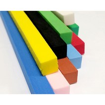 기타 사각EVA 20T.1개 2cmX1M 사각칼라막대 EVA막대 폼EVA, 1개, 노랑